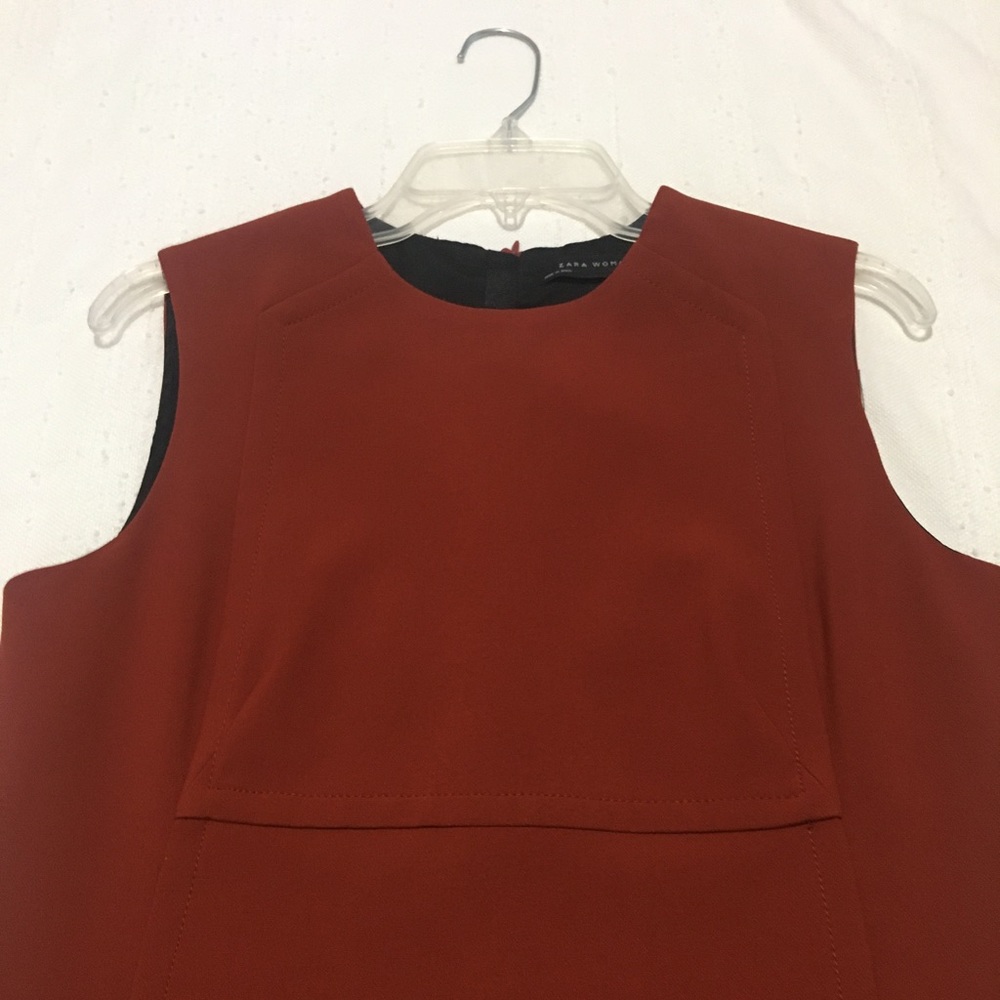 ZARA Rust Mini Dress - Picture 6 of 11